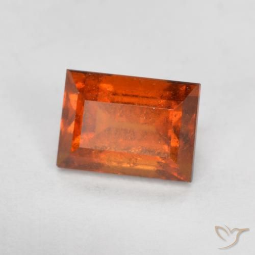 1.07ct Natürlicher Feuerorange Hessonit-Granat, Baguette, VS-SI