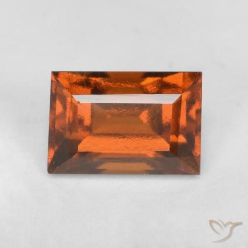 1.09ct Natürlicher tieforange Hessonit-Granat, Baguette, VS