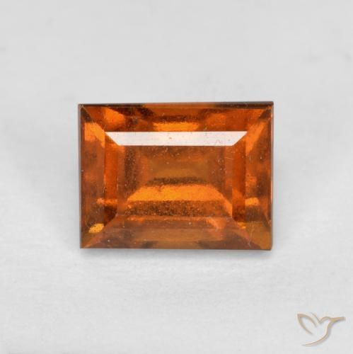 1.01ct Natürlicher Mittelorange Hessonit-Granat, Baguette, VS