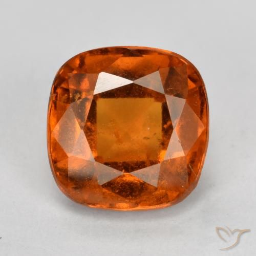 2.05ct Natürlicher rötlich-orange Hessonit-Granat, Kissen, VS-SI