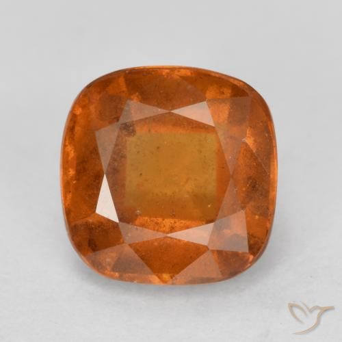 2.06ct Natürlicher tieforange Hessonit-Granat, Kissen, VS-SI