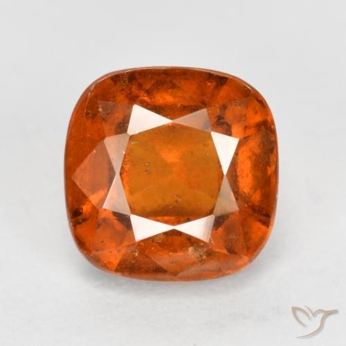 2.05ct Natürlicher rötlich-orange Hessonit-Granat, Kissen, VS-SI