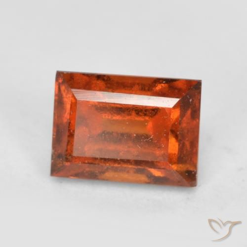 1.02ct Natürlicher Amber Orange Hessonit-Granat, Baguette, VS