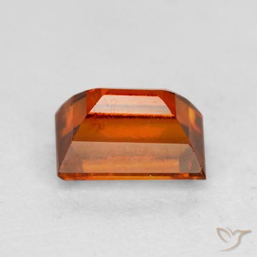 9,17 ctw natürlicher rötlich-orange Hessonit-Granat, Baguette, VS
