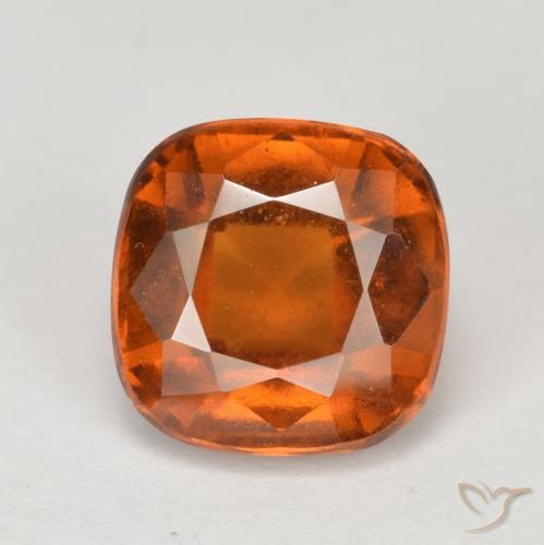 2.21ct Natürlicher Mitteldunkles Orange Hessonit-Granat, Kissen, VS