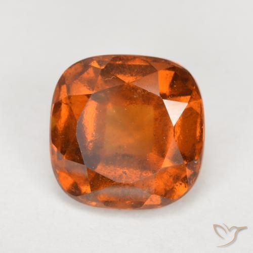 2.07ct Natürlicher rötlich-orange Hessonit-Granat, Kissen, VS