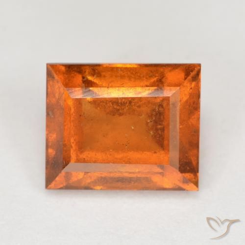 2.15ct Natürlicher Mittelorange Hessonit-Granat, Baguette, VS-SI