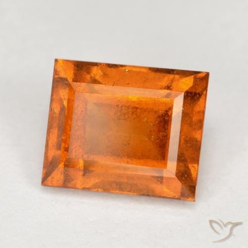 9,17 ctw natürlicher Mittelorange Hessonit-Granat, Baguette, VS-SI
