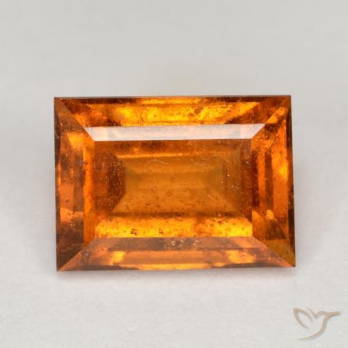 2.11ct Natürlicher Mittelorange Hessonit-Granat, Baguette, VS-SI