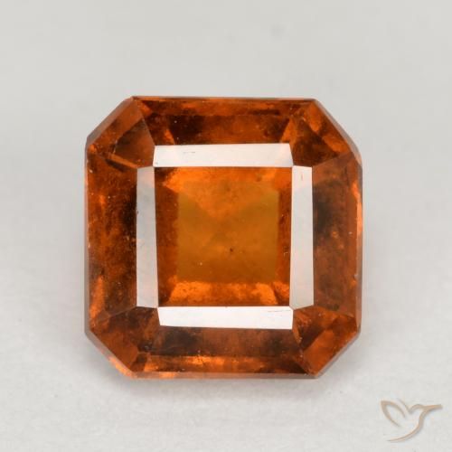1.32ct Natürlicher Amber Orange Hessonit-Granat, Smaragdschliff, VS