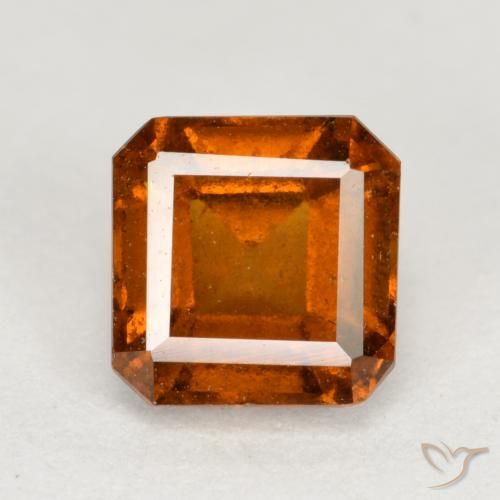 1.59ct Natürlicher Amber Orange Hessonit-Granat, Smaragdschliff, VS-SI