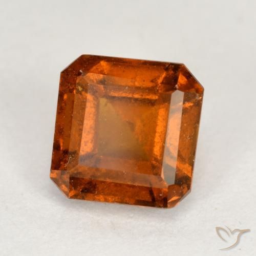 9,17 ctw natürlicher Amber Orange Hessonit-Granat, Oktagonschliff, VS-SI