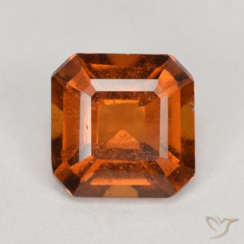 1.33ct Natürlicher Mitteldunkles Orange Hessonit-Granat, Smaragdschliff, VS-SI