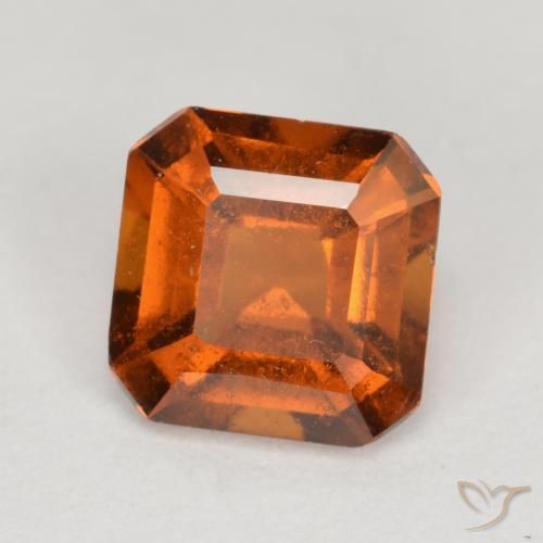 9,17 ctw natürlicher Mitteldunkles Orange Hessonit-Granat, Oktagonschliff, VS-SI