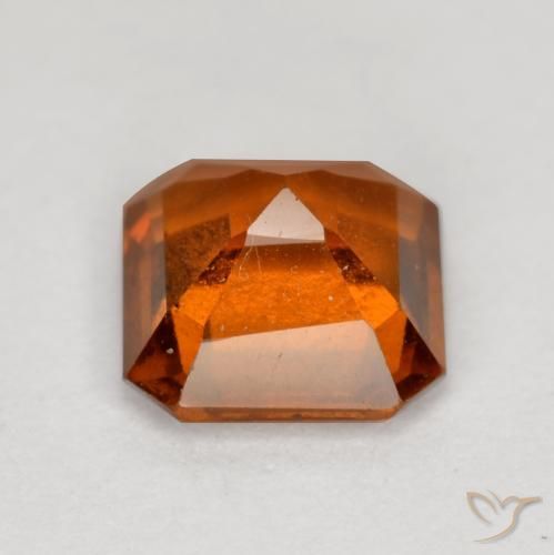 9,17 ctw natürlicher Mitteldunkles Orange Hessonit-Granat, Oktagonschliff, VS-SI