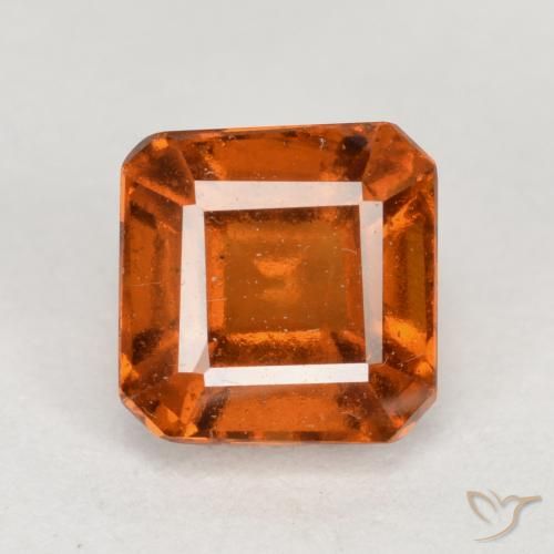 1.69ct Natürlicher Mitteldunkles Orange Hessonit-Granat, Smaragdschliff, VS-SI