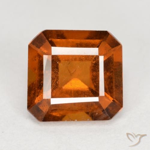 1.63ct Natürlicher Mittelorange Hessonit-Granat, Smaragdschliff, VS-SI