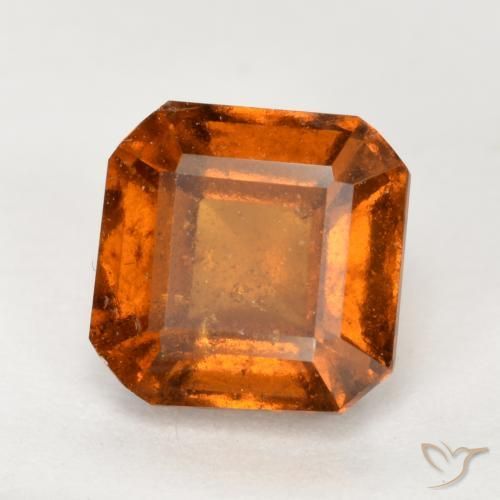 9,17 ctw natürlicher Mitteldunkles Orange Hessonit-Granat, Oktagonschliff, VS-SI