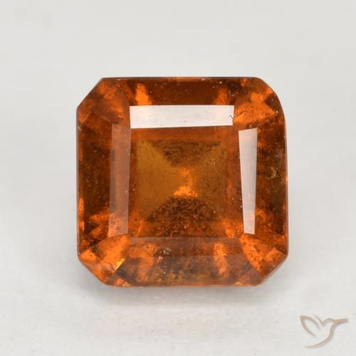 1.84ct Natürlicher Mitteldunkles Orange Hessonit-Granat, Smaragdschliff, SI