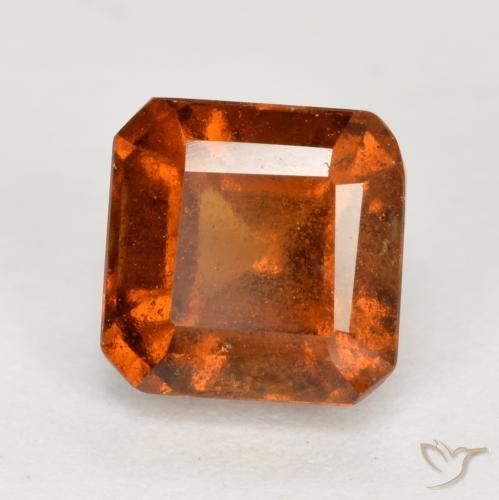9,17 ctw natürlicher Mitteldunkles Orange Hessonit-Granat, Oktagonschliff, SI