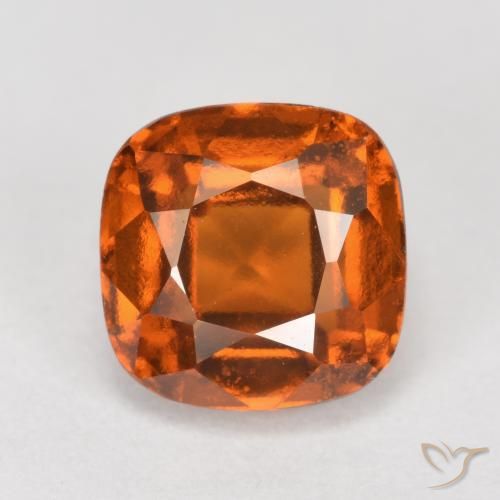 2.45ct Natürlicher Mitteldunkles Orange Hessonit-Granat, Kissen, VS