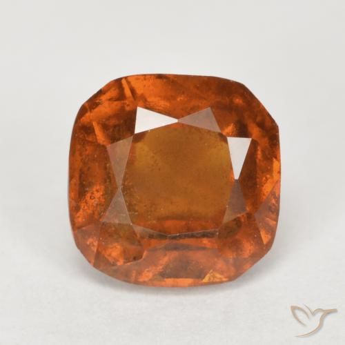 2.41ct Natürlicher Amber Orange Hessonit-Granat, Kissen, SI