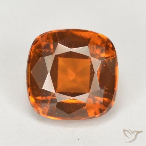 2.46ct Natürlicher Mitteldunkles Orange Hessonit-Granat, Kissen, VVS-VS