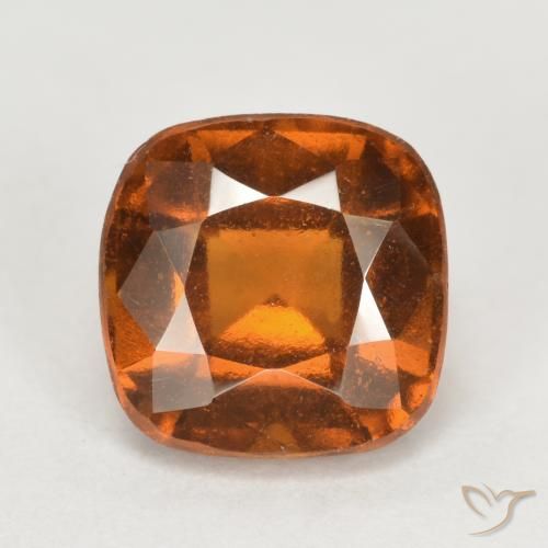 2.31ct Natürlicher Mitteldunkles Orange Hessonit-Granat, Kissen, VS
