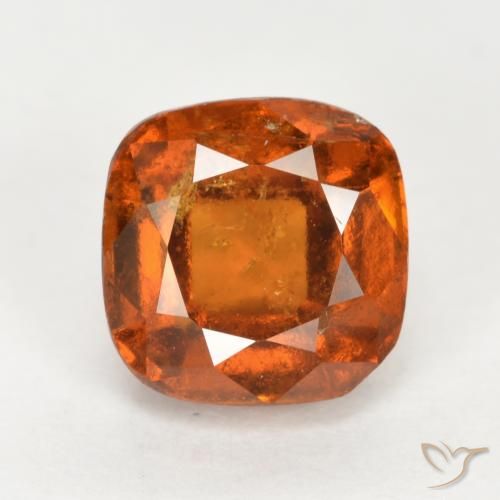 2.40ct Natürlicher Mitteldunkles Orange Hessonit-Granat, Kissen, SI