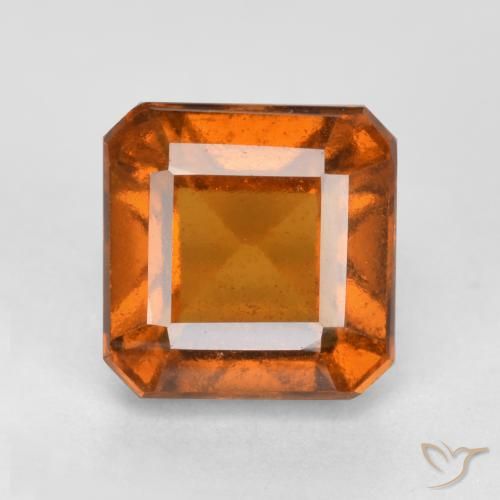 1.87ct Natürlicher tieforange Hessonit-Granat, Smaragdschliff, VS
