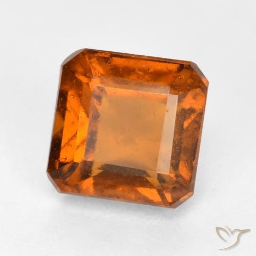 9,17 ctw natürlicher Mitteldunkles Orange Hessonit-Granat, Oktagonschliff, VS-SI