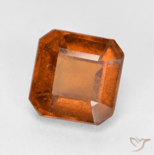 9,17 ctw natürlicher Mitteldunkles Orange Hessonit-Granat, Oktagonschliff, VS-SI