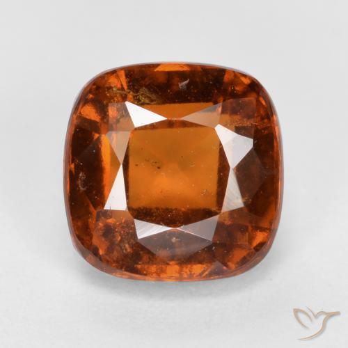2.30ct Natürlicher Dunkelorange Hessonit-Granat, Kissen, VS-SI