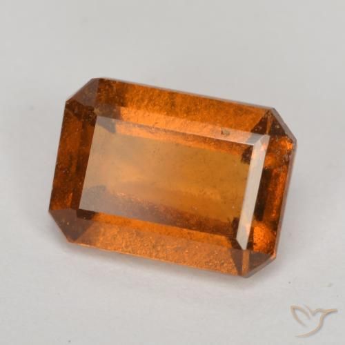 9,17 ctw natürlicher Mitteldunkles Orange Hessonit-Granat, Oktagonschliff, VS-SI