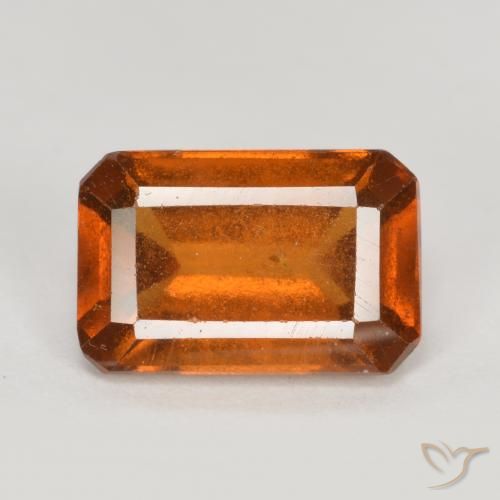 2.08ct Natürlicher Mitteldunkles Orange Hessonit-Granat, Smaragdschliff, VS-SI