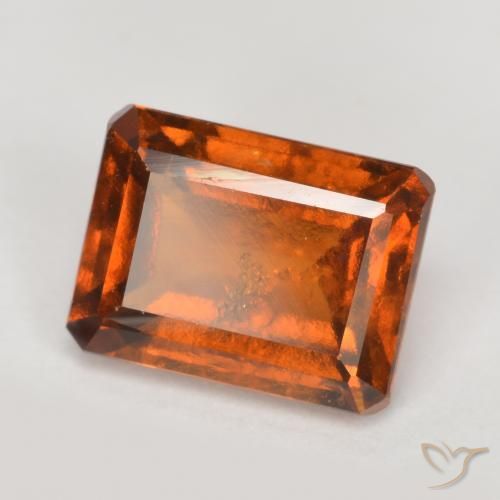 9,17 ctw natürlicher rötlich-orange Hessonit-Granat, Oktagonschliff, SI