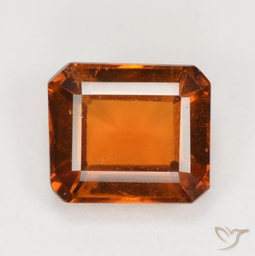 2.14ct Natürlicher Amber Orange Hessonit-Granat, Smaragdschliff, VS-SI