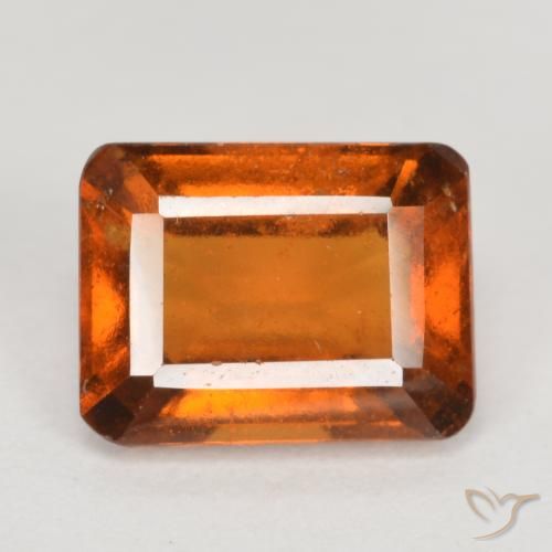 2.24ct Natürlicher Mitteldunkles Orange Hessonit-Granat, Smaragdschliff, VS-SI