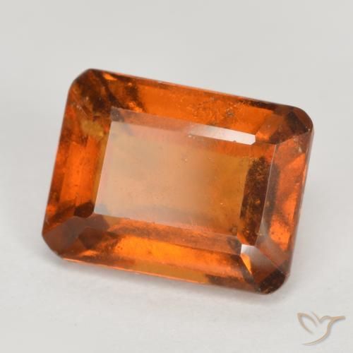 9,17 ctw natürlicher Mitteldunkles Orange Hessonit-Granat, Oktagonschliff, VS-SI