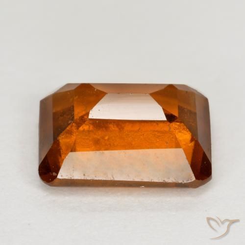 9,17 ctw natürlicher Mitteldunkles Orange Hessonit-Granat, Oktagonschliff, VS-SI