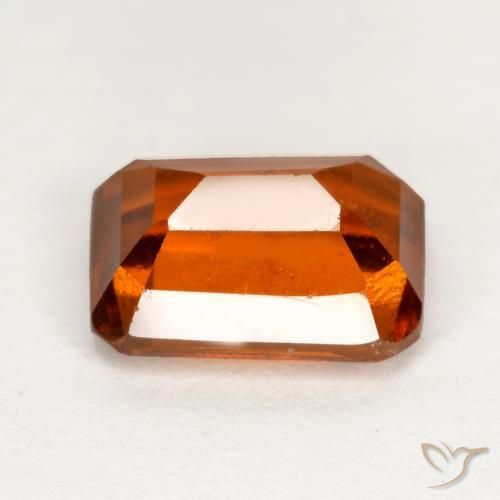 9,17 ctw natürlicher rötlich-orange Hessonit-Granat, Oktagonschliff, VS-SI