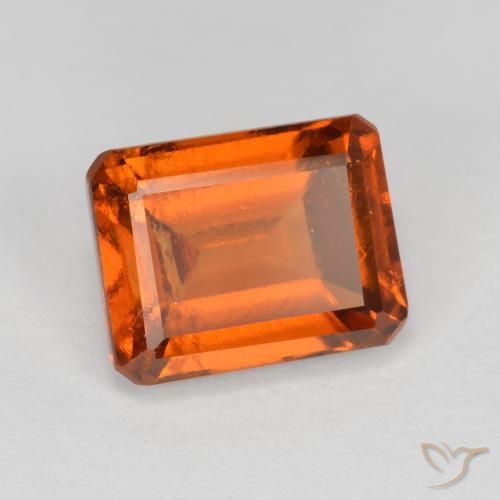 9,17 ctw natürlicher rötlich-orange Hessonit-Granat, Oktagonschliff, VS-SI