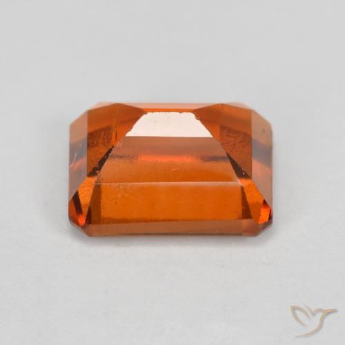 9,17 ctw natürlicher rötlich-orange Hessonit-Granat, Oktagonschliff, VS-SI