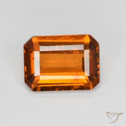 1.92ct Natürlicher Mittelorange Hessonit-Granat, Smaragdschliff, VS-SI