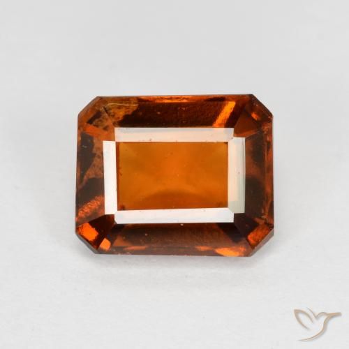 2.39ct Natürlicher Amber Orange Hessonit-Granat, Smaragdschliff, VS-SI