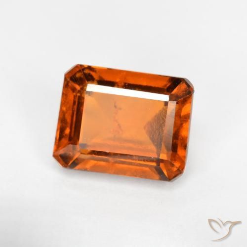 9,17 ctw natürlicher rötlich-orange Hessonit-Granat, Oktagonschliff, SI