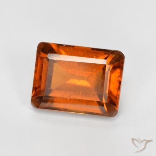 9,17 ctw natürlicher rötlich-orange Hessonit-Granat, Oktagonschliff, VS-SI