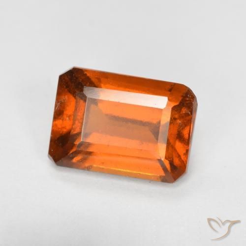 9,17 ctw natürlicher Feuerorange Hessonit-Granat, Oktagonschliff, SI