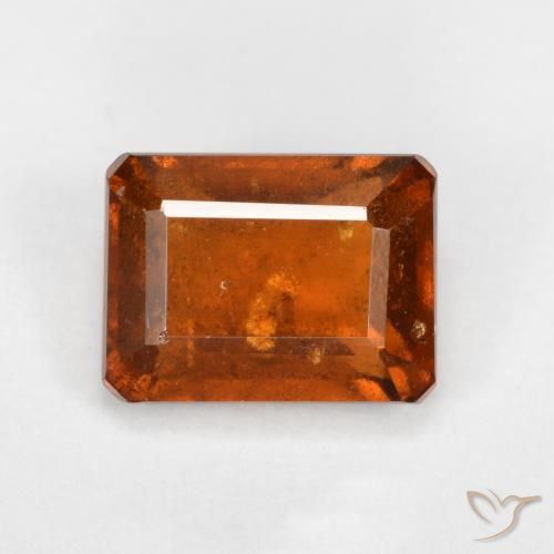2.31ct Natürlicher Amber Orange Hessonit-Granat, Smaragdschliff, SI