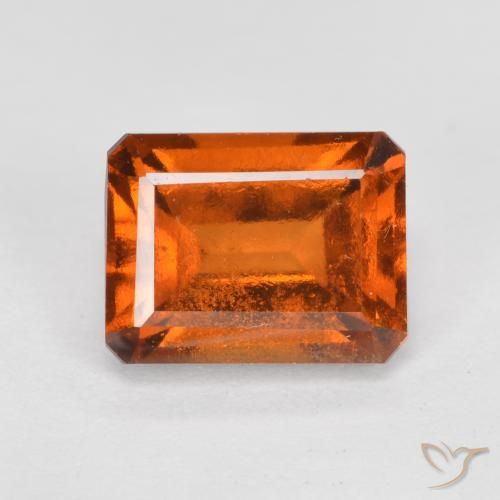 9,17 ctw natürlicher Feuerorange Hessonit-Granat, Oktagonschliff, VS-SI